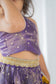 Purple Crop Top and Skirt Set