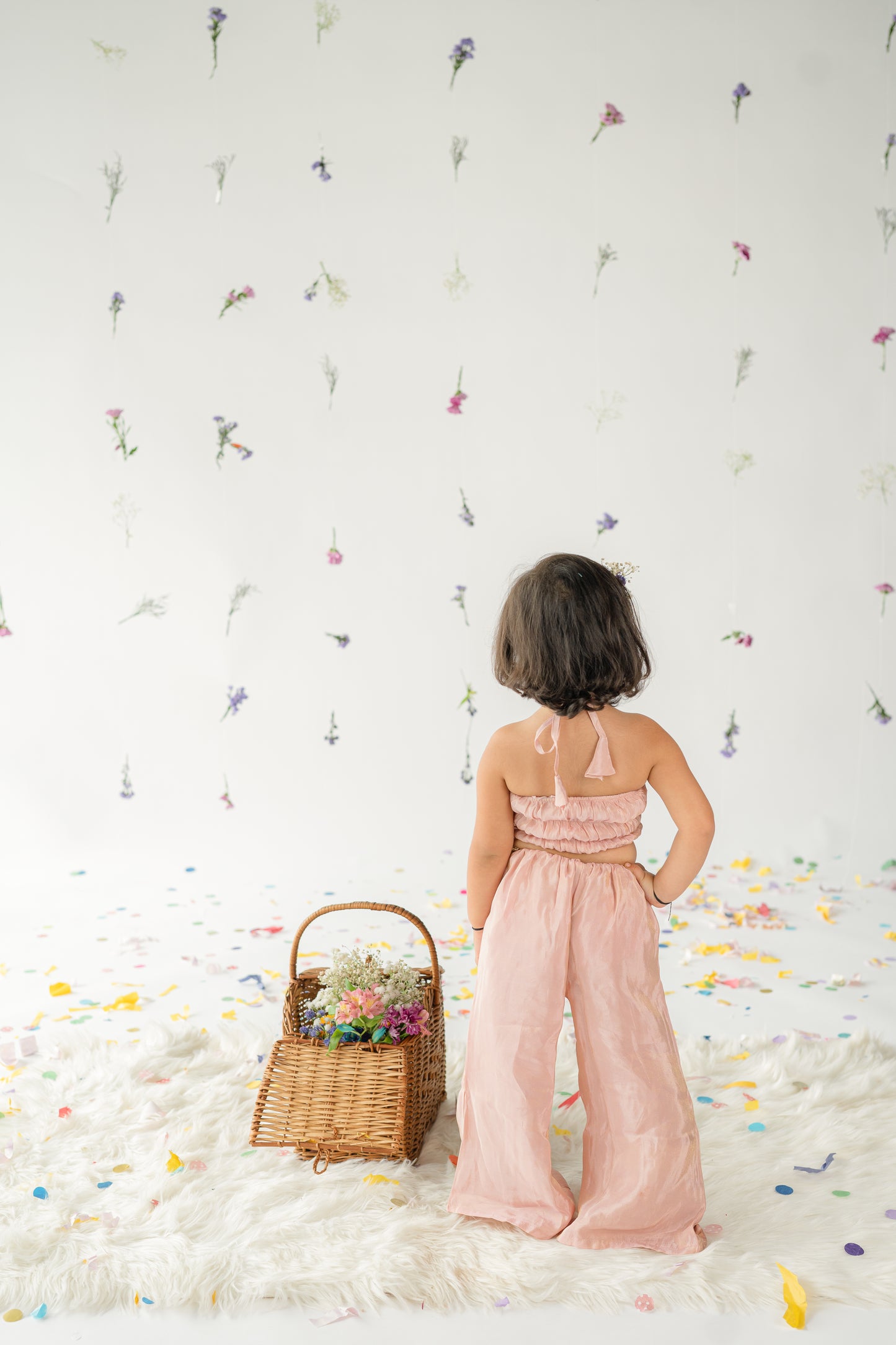 Light Pink Crop Top and Pants Set