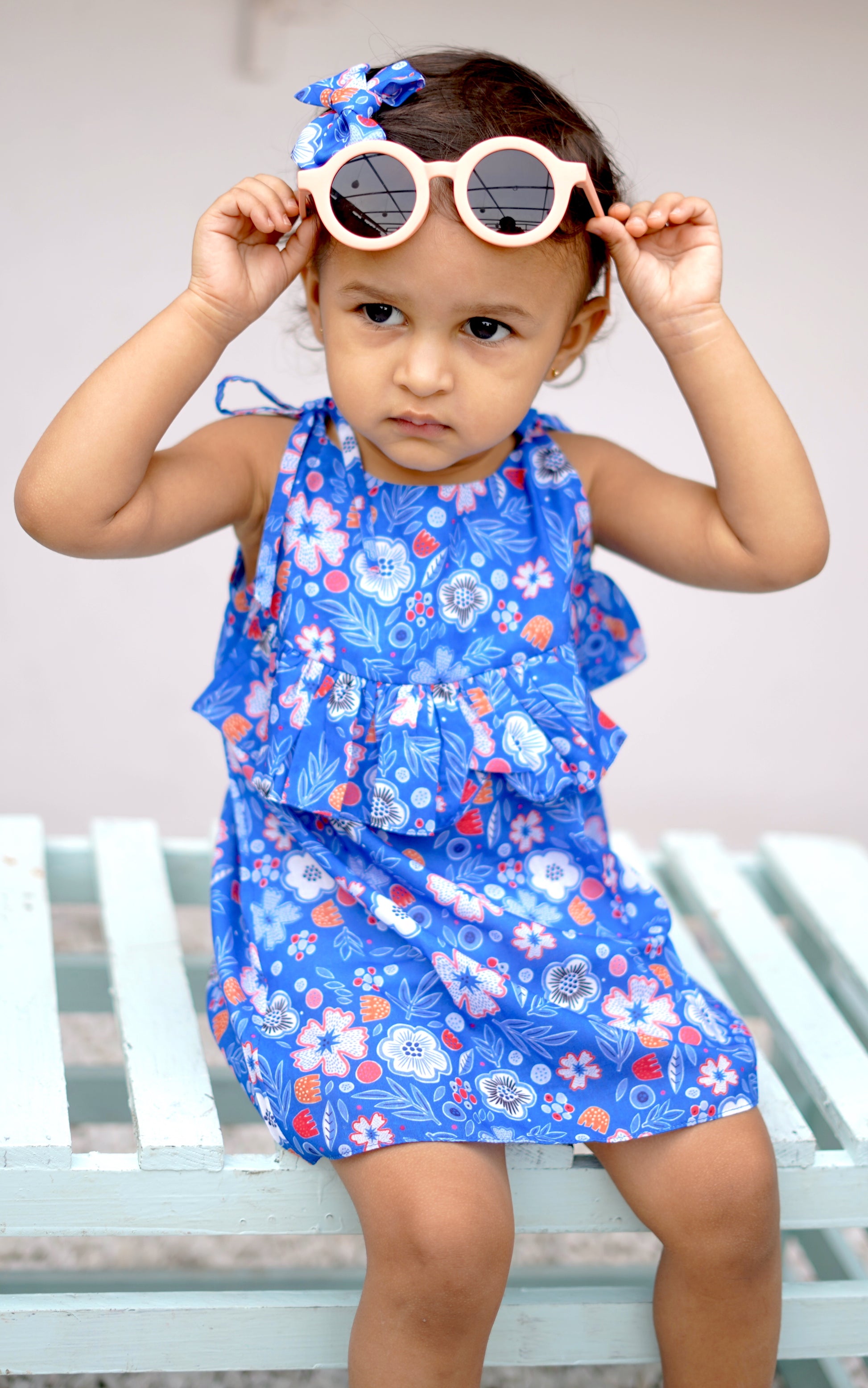 Blue-floral-dress