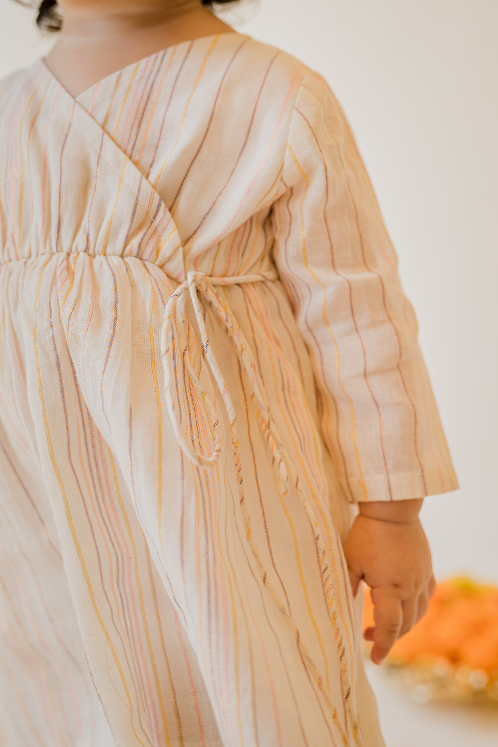 Jacquard Striped Angarkha Dress