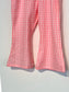 Pink Checked Flared Pants